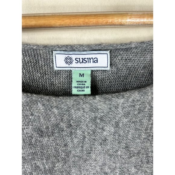 SUSINA Womens Soft Grey Sweater Medium - Picture 7 of 9